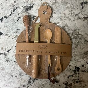 Mud Pie Brown Charcuterie Board Set